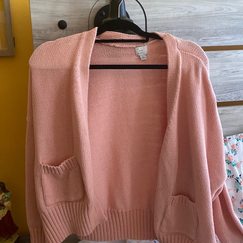 A New Day Pink cardigan.